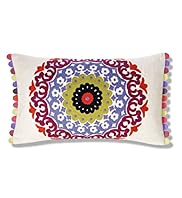 Caravan Crewel Embroidered Cushion