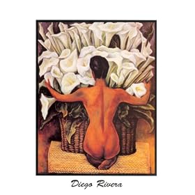 Diego Rivera Lady Lilies Flower Wall Decor Contemporary Picture Art Print