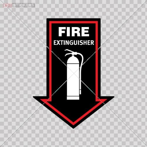 Decals Stickers Fire Extinguisher Notice Car Window Wall Art Decor Helmet Roommates Motorcycle Note Book Garage Doors Size: 4 X 3 Inches Vinyl color print