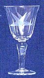 Individually Hand Etched Starfish Water Glass 8" Set / 4