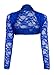 Forever Womens Long Sleeves Floral Lace Front Open Bolero Shrug