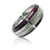 Purple Crystal Metal Hinge Bracelet Fashion Jewelry
