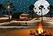 AOFOTO 10x7ft Abstract Sahara Desert Night View Backdrop Islamic Full Moon Star Photography Background Muslim Culture Religion Fire Camp Tent Camels Palm Tree Arabian Nights Fairy Tale Studio Props