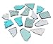 Mixed Blue Stained Glass Cobbles-8 ounces(half pound)