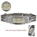 Floating Cubic Zirconia Double Twist Wire Stainless Steel Cuff Bracelet
