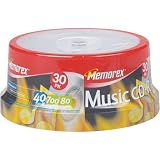 Memorex 15404001 Music CD-R DA, 80 Minute, 700 MB 40x