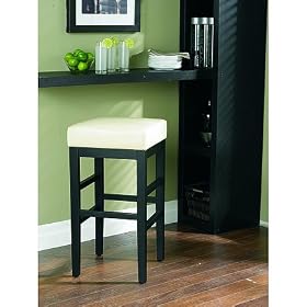 Cooper Cream Leather Stool , Bar by SmartBargains
