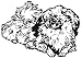 Dog Rubber Stamp - Pekingese - 3D