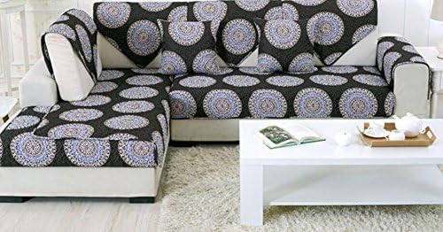 WEISHY Four Seasons Cotton Sofa Cushion Elegant European Style Non-slip Fabric Classic Modern Fashion-E (size18：70*70cm/27.56"*27.56")
