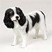 Cavalier King Charles Spaniel, Black/White Original Dog Figurine (4in-5in)