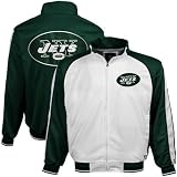 NFL New York Jets White-Green Loyalty Blue Full Zip Track Jacket (XX-Large)