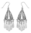 Earrings, 'Silk Shawl' 0.8" W 2.2" L