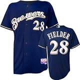 Prince Fielder Majestic Alternate Authentic Onfield Cool Base Milwaukee Brewers Jersey