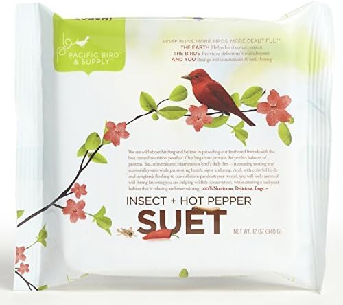 Pacific Bird & Supply Co. Insect + Hot Pepper Suet Cake, 12.0oz