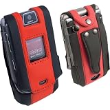 Motorola RAZR V3 Series Sportster Case- Black and Red
