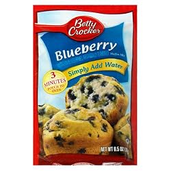 Betty Crocker Muffin Mix, Blueberry, 6.5-Ounce Pouches (Pack of 24)