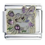 Fairy With Rhinestone Flowers Pugster Italian Charm