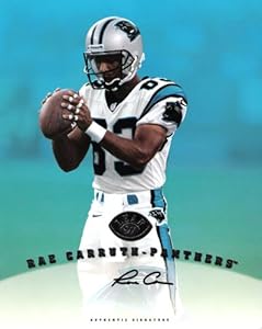 Rae Carruth Autographed Photo - #83 WR Certified 1997 DONRUSS LEAF 8x10 Trading Card - Autographed NFL Photos