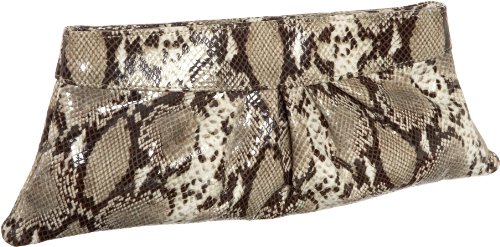 Lauren Merkin Louise Python-Embossed Clutch