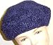 Hand Crocheted Navy Chenille Beret for Children in Sizes: 2-4yrs,4-6yrs