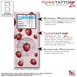 iPod Nano (2nd Gen) Tune Tattoo Skin Kit - Strawberries On Pink - By TuneTattooz