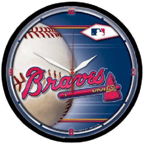 Atlanta Braves MLB Round Wall Clock