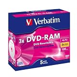 Produkt-Bild: Verbatim DVD-RAM 3x Speed 5er Pack Jewel Case DVD-Rohlinge