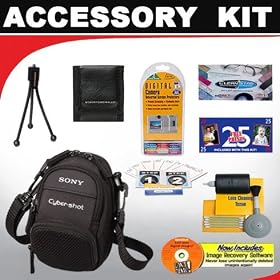 Sony LCS-CSD General Carrying Case for Compatible Cybershot Digital Cameras + DB ROTH Accessory Kit