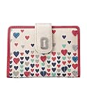 Fossil Ruby Hearts SL3168 Multi-function Tab Purse Bone