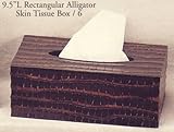 Rectangular Faux Alligator Skin Tissue Box