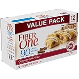 Fiber One Snacks 90 Calorie Cinnamon Coffee Cake Soft-Baked Bars Box, 10.6 Ounce
