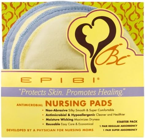 EPiBi Physician Designed Washable Reusable Nursing Pads Starter Pack, Blue