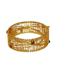 925 Sterling Silver Gold Plated Tourmaline Gemstone Handmade Womens Bangle Fashion Jewelry