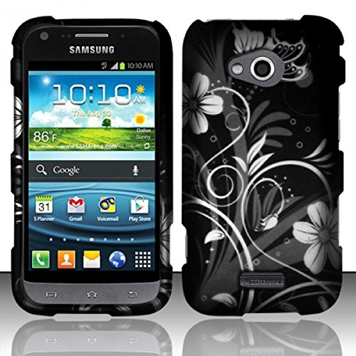 For Samsung Galaxy Victory 4G LTE L300 (Sprint) Rubberized Design Cover - White Flowers For Samsung Galaxy Victory 4G LTE L300 (Sprint) Rubberized Design Cover - White Flowers