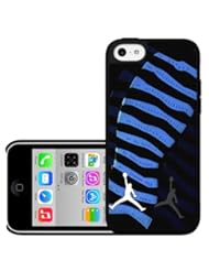Wireless: Black and Blue Designer Shoe "10s Retro Powder Blue" Foot Print Hard Snap on Phone Case (iPhone 5c) - Jayz Cases