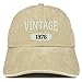 Trendy Apparel Shop Vintage 1976 Embroidered 42nd Birthday Soft Crown Washed Cotton Cap - Olive