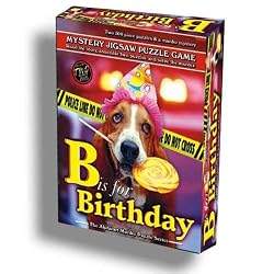 B is for Birthday Mystery Jigsaw Puzzle by TDC (Includes 2 500-piece puzzles)