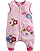 Vaenait Baby Kids Girls Micro Fleece Wearable Blanket Sleeping Sack Pink Flower