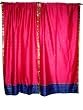 2 Rani Pink Purple Artsilk Sari Window Curtains Drapes Panels 84"