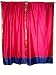 2 Rani Pink Purple Artsilk Sari Window Curtains Drapes Panels 84"
