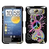 HTC HD7 Protector Case Snap-On Phone Cover - Peace Pop