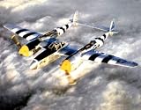P-38 Lightning WWII Fighter Jet Plane Aviation Aircraft Art Print Poster(16x20)