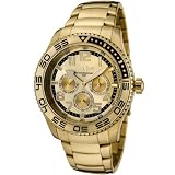 51MR%2BNI9ngL. SL160 I By Invicta Mens 43658 005 Gold Dial 18k Gold Plated Stainless Steel Watch