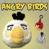 bird-Angry Birds 5 Inch DELUXE Plush White Bird with Free backpack clip angry bird & storage bag  Free Shipping
