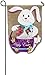 Evergreen Flag Easter Bunny & Basket Burlap Garden Flag, 12.5 x 18 inches