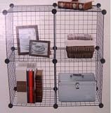 Large Cube Storage Cubby / Bookcase Grid (Silver)