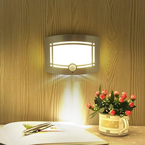 Heyohome Retro style Human Body Sensor/Motion Sensor Activated LED Night Light (Warm White) Auto On/Off for Kitchen,Hallway, Pathway, Staircase, Garden, Wall, Drive Way