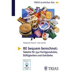 BE bequem berechnet: Tabelle f�r 530 Fertigprodukte, S��igkeiten und Getr�nke