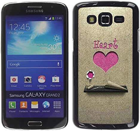 TORNADOCOVER Unique Image Design Cell Phone Protection Hard Rugged Case Cover Black Edge For Samsung Galaxy Grand 2 SM-G7102 SM-G7105 - love pink heart