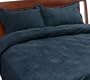 Microsuede King Duvet 3-Piece Set, Navy